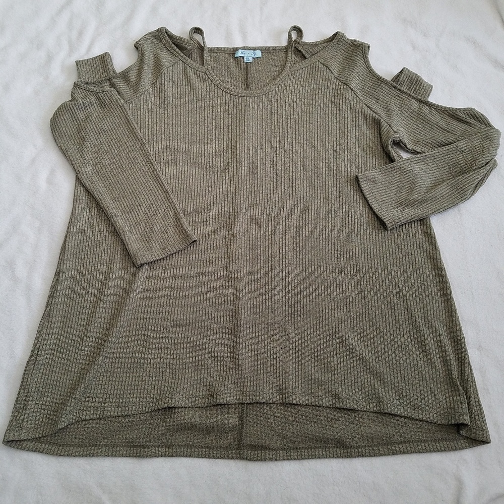 Boho hippie She + Sky cold shoulder top